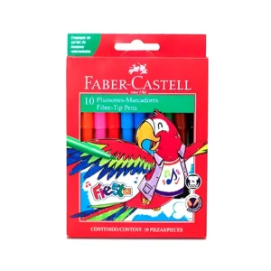 MARCADOR AL AGUA FIESTA 45 CAJA X10 UNIDADES FABER - 555349