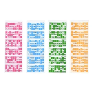 CARTONES DE BINGO DESCARTABLES PACK X2016 (336 HOJAS) COLORES SURTIDOS - Image 1