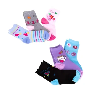 MEDIAS INFANTILES ESTAMPADAS TALLE 4-6  X3 PARES MODELOS SURTIDOS - WB-06 - Image 1