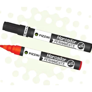 MARCADOR PERMANENTE NEGRO PTA RED CAJA X12 PIZZINI - Image 1