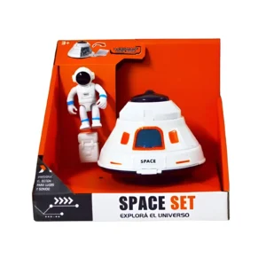 NAVE ESPACIAL CON ASTRONAUTA CON LUZ Y SONIDO 17X13X15CM - 55560 - Image 1