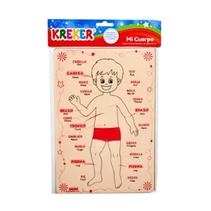 JUEGO DE ENCASTRE DE GOMA EVA EL CUERPO HUMANO BILINGUE 22X33CM KREKER - 334 - Image 1