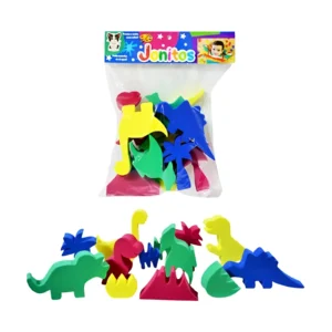 DINOSAURIOS DE GOMA EVA 24MM X10 UNIDADES EN BOLSA JONITOS - 541 - Image 1