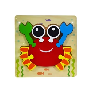 PUZZLE ENCASTRE DE MADERA ANIMALES MARINOS 15X15CM X UNIDAD MODELOS SURTIDOS - 54983/63597 - Image 1