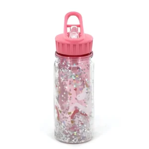 BOTELLA ACRILICA CON PICO CONFETTI 350CC X UNIDAD COLORES SURTIDOS TRENDY - 19023 - Image 1