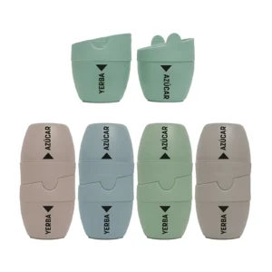 SET AZUCARERA Y YERBERA POCKET DUET BAMBU 15X5CM COLORES SURTIDOS CLIKER - 1511 - Image 1