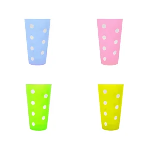VASO PLASTICO LUNARES 15X9CM X4 UNIDADES - NS220681 - Image 1