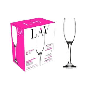 COPA DE VIDRIO PARA CHAMPAGNE VENUE FLAUTA 220CC CAJA X6 UNIDADES - 35385/VEN541F - Image 1