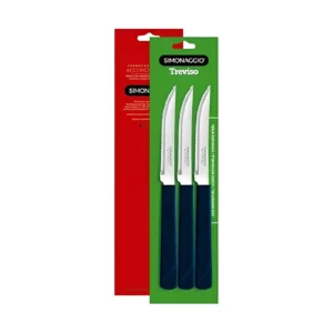 CUCHILLO DE MESA ACERO MANGO AZUL TREVISO BLISTER X3 UNIDADES SIMONAGGIO - 254/3 - Image 1