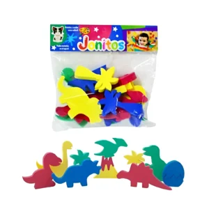 DINOSAURIOS DE GOMA EVA 12MM X10 UNIDADES EN BOLSA JONITOS - 539 - Image 1