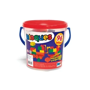 BALDE DE BLOQUES X96 PIEZAS 15X19CM JUGAR - 411 - Image 1