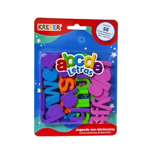 JUGANDO CON MINUSCULAS DE GOMA EVA 4CM 58 PIEZAS EN BLISTER 17X24CM KREKER - 827 - Image 1