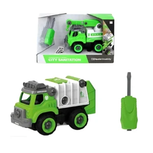 CAMION COMPACTADORA CON SONIDO DIY VERDE 34X20CM - IK - Image 1