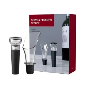 SET DE ACCESORIOS PARA VINO TAPON Y AIREADOR 7X10.5CM - 200242 - Image 1