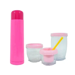 SET MATERO PLASTICO CON TERMO BALA 5 PIEZAS X UNIDAD COLORES SURTIDOS - TT-2026 - Image 1