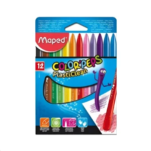 CRAYON DE CERA PLASTICA CAJA X12 MAPED - 862011 - Image 1