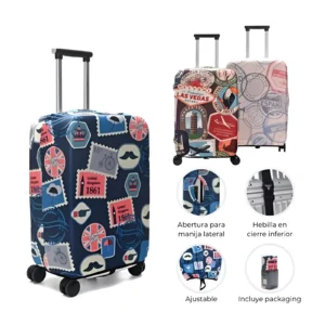 FUNDA CUBRE VALIJA 24" ESTAMPADA X UNIDAD MODELOS SURTIDOS WANDERLUST - 38636 - Image 1
