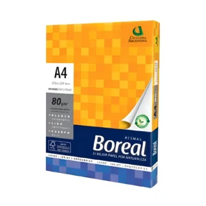 RESMA A4 80GRS/M2 500 HOJAS BLANCA BOREAL - 205844
