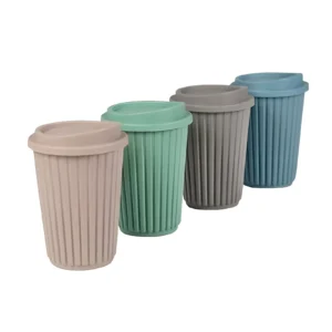 VASO PLASTICO RAYADO BAMBU 300CC X UNIDAD COLORES SURTIDOS - 6376 - Image 1