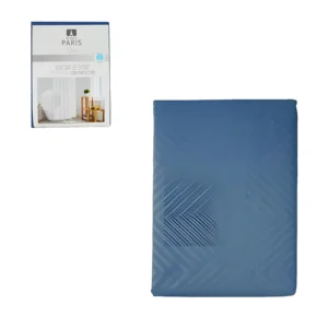 CORTINA PARA BAÑO TEXTURA 3D CON PROTECTOR 100% POLIESTER 180X180CM BLANCO PARIS - C4043 - Image 1