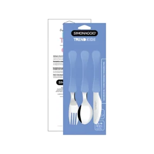 JUEGO CUBIERTOS SIMONAGGIO KIDS TEEN AZUL X3 - 7820/3 - Image 1