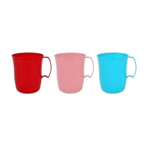TAZA JARRO MUG PLASTICO ONDEADO 9CM X UNIDAD COLORES SURTIDOS - TV-0340 - Image 1