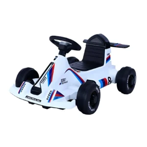 KARTING RACING BLANCO A BATERIA 12V CON SONIDO 75X50X35CM - 56237 - Image 1