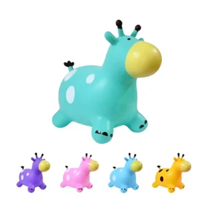 JIRAFA SALTARINA INFLABLE PASTEL 1300GR 65X53X37CM X UNIDAD COLORES SURTIDOS - 56107 - Image 1
