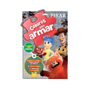 LIBRO PARA PINTAR CON PUZZLE COLORES PARA ARMAR DISNEY PIXAR 20.5X30CM VERTICE - 5917 - Image 1