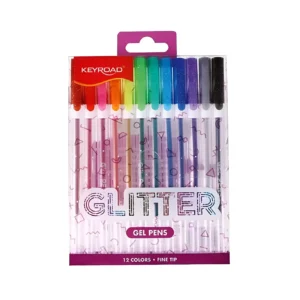 BOLIGRAFO GEL ROLLER GLITTER 0.8MM CAJA X12 UNIDADES KEYROAD - KR974815/KR74815 - Image 1
