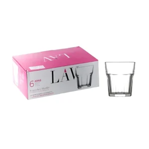 VASO DE VIDRIO WHISKY ARAS 305CC CAJA X6 UNIDADES - 37075.1/ARA233F - Image 1