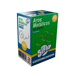 AROS METALICOS 40MM CAJA X100 UNIDADES SIFAP - 2600116200 - Image 1
