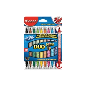 MARCADOR AL AGUA DUO COLOR PEPS CAJA X10 MAPED - 849010