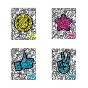 CUADERNO 16X21 RAYADO 100H T/D C/E DOODLE SIGNOS - 97 - Image 1