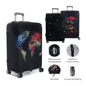 FUNDA CUBRE VALIJA 28" ESTAMPADA X UNIDAD MODELOS SURTIDOS WANDERLUST - 38638 - Image 1
