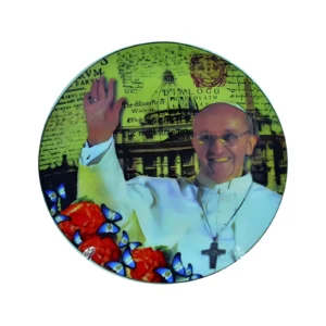 PLATO CERAMICO PARA COLGAR PAPA FRANCISCO 15 CM - 50386/ABC02949 - Image 1
