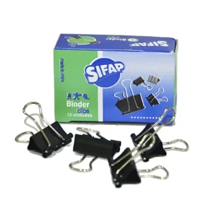 APRIETA PAPELES BINDER CLIP NEGRO Nº3 32MM CAJA X12 UNIDADES SIFAP - 2200132114 - Image 1