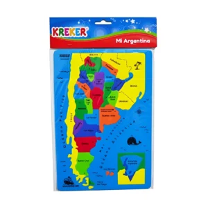 JUEGO DE ENCASTRE MAPA DE ARGENTINA A TODO COLOR 23X34CM KREKER - 320 - Image 1