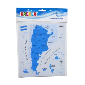 JUEGO DE ENCASTRE GOMA EVA MAPA ARGENTINA SERIGRAFIADO 24X28CM KREKER - 314 - Image 1
