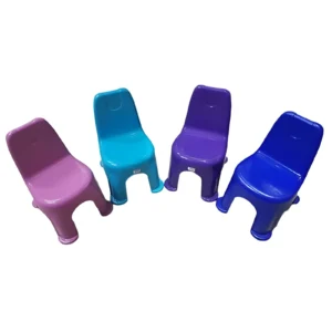 SILLA PLASTICA INFANTIL CON RESPALDO 29X26X35CM X UNIDAD COLORES SURTIDOS - 400 - Image 1