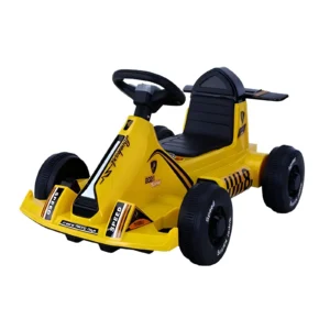 KARTING RACING AMARILLO A BATERIA 12V CON SONIDO 75X50X35CM - 56238 - Image 1