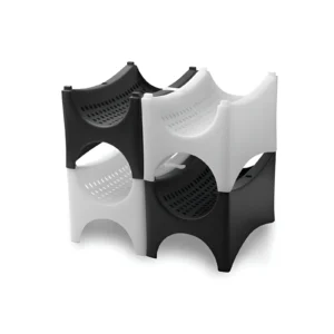 ESTANTE PLASTICO BODEGA APILABLE PARA BOTELLAS 19.5X12X12.5CM X UNIDAD BLANCO O NEGRO CLICKER - 8545 - Image 1