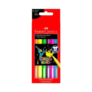 MARCADOR AL AGUA FIESTA NEON CAJA X6 UNIDADES FABER - 555304