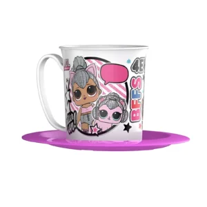 SET TAZA CON PLATO Y CUCHARA INFANTIL PERSONAJES - 031 - Image 1