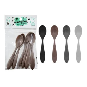 CUCHARA PLASTICA COLORES CLASICOS 13.5CM X6 CLICKER - 1200 - Image 1