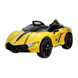 AUTO DEPORTIVO SPEED AMARILLO A BATERIA 12V CON LUZ, SONIDO Y CONTROL REMOTO 115X70X50CM - 56251 - Image 1