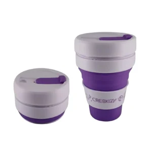 VASO CAFE DE SILICONA PLEGABLE VIOLETA 355CC CRESKO - CK286 - Image 1