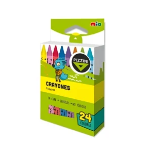 CRAYON DE CERA 8MM CAJA X24 UNIDADES PIZZINI - 932 - Image 1