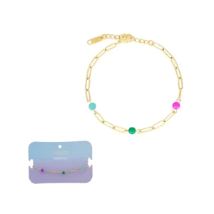 PULSERA ACERO DORADO ESLABONES GRANDES X UNIDAD TRENDY - 16678 - Image 1
