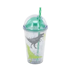 VASO ACRILICO CON TAPA DOMO Y SORBETE 450CC X UNIDAD TRENDY - 19026 - Image 1